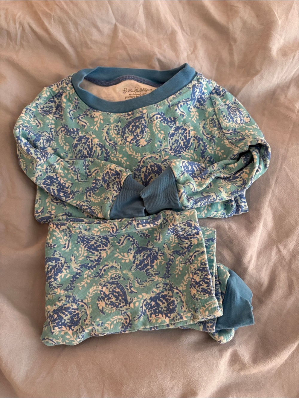 Lily Pulitzer Children's Blue Floral Pajama Set -